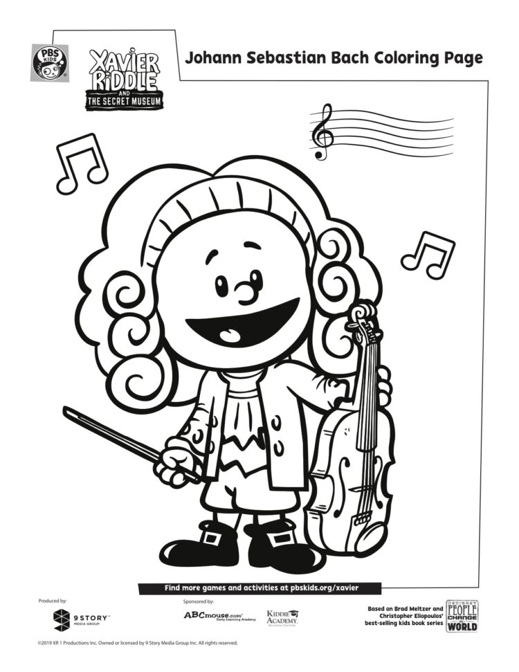 Johann sebastian bach coloring page kidsâ kids for parents