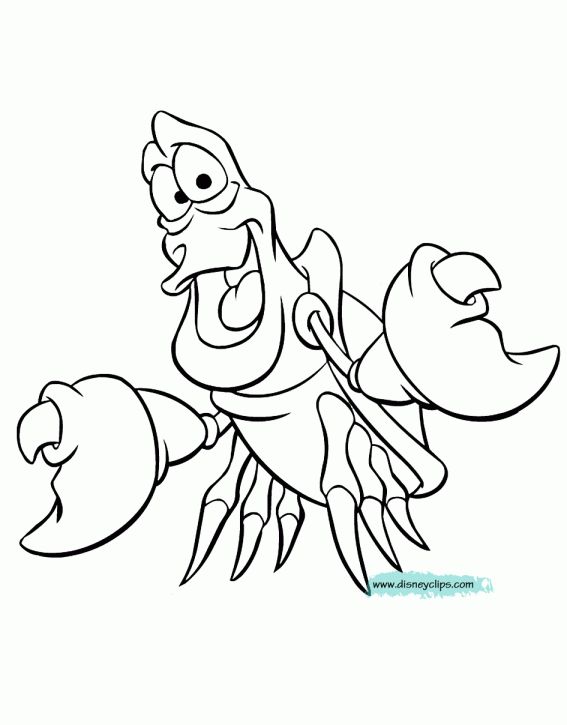 Sebastian coloring pages little mermaid drawings disney coloring pages mermaid sketch