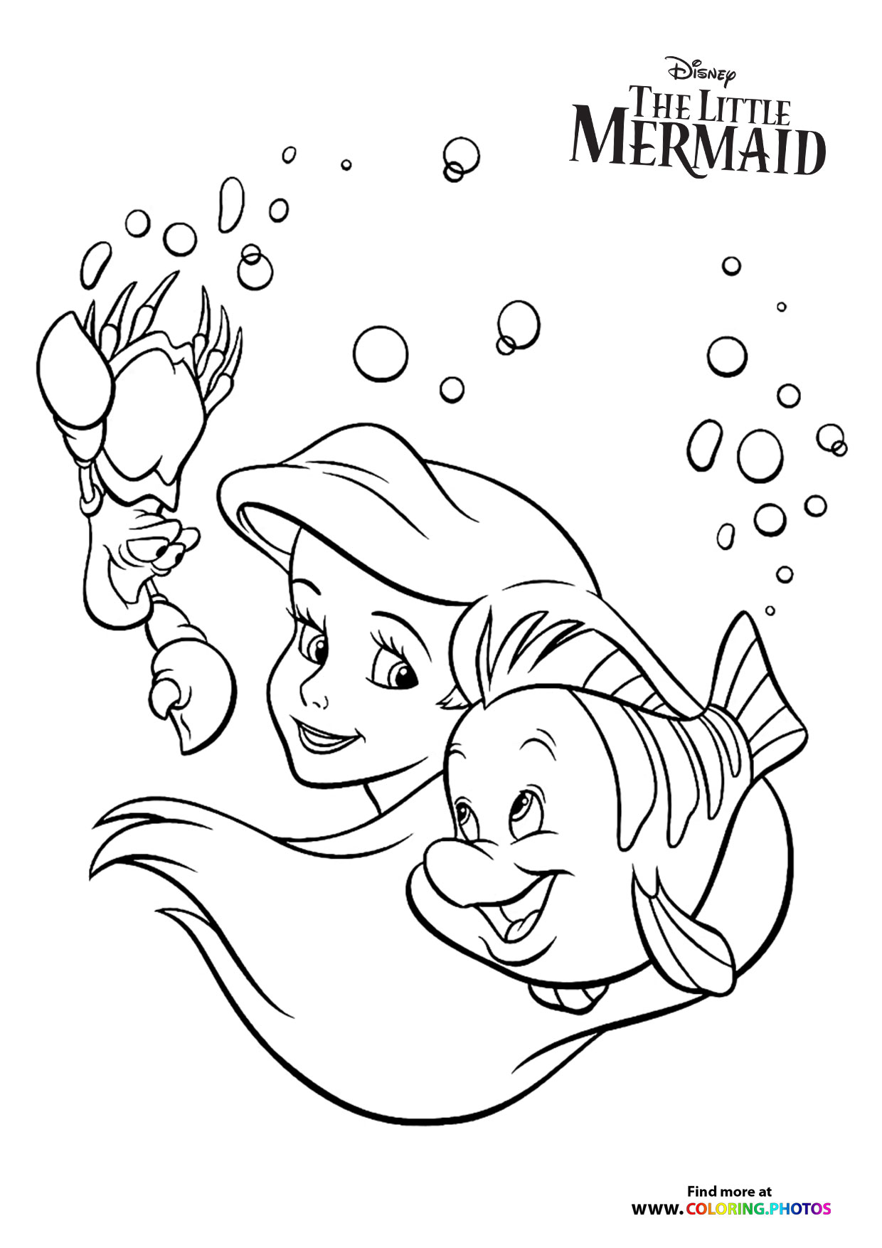 The little mermaid pages free and easy print or download