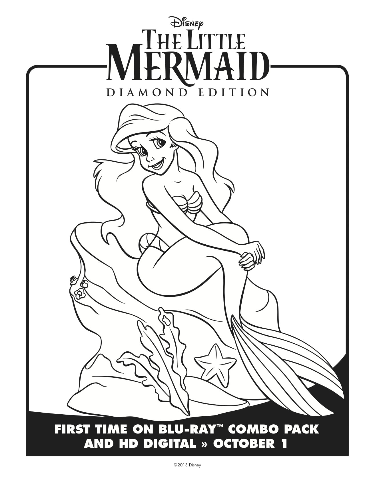 Little mermaid coloring pages