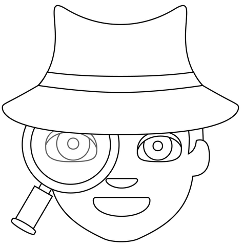 Detective coloring page free printable coloring pages