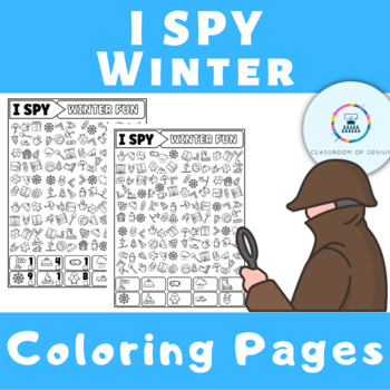 Christmas i spy coloring pages winter i spy coloring sheets december activities