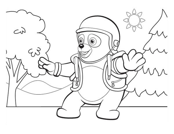 Colorful special agent oso coloring page