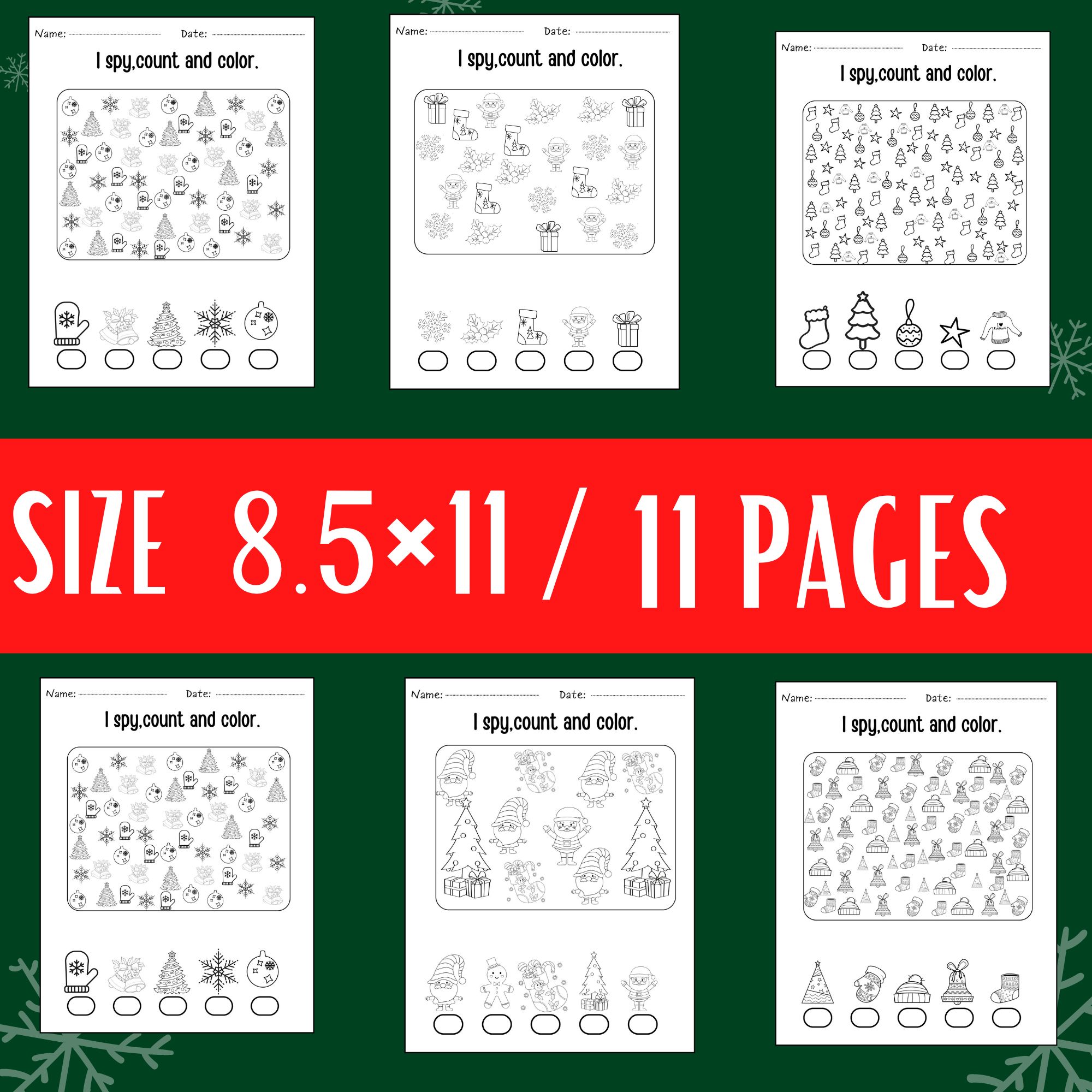 Christmas i spy coloring pages winter i spy coloring games december activity made by teachers