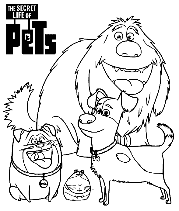 The secret life of pets coloring pages printable for free download