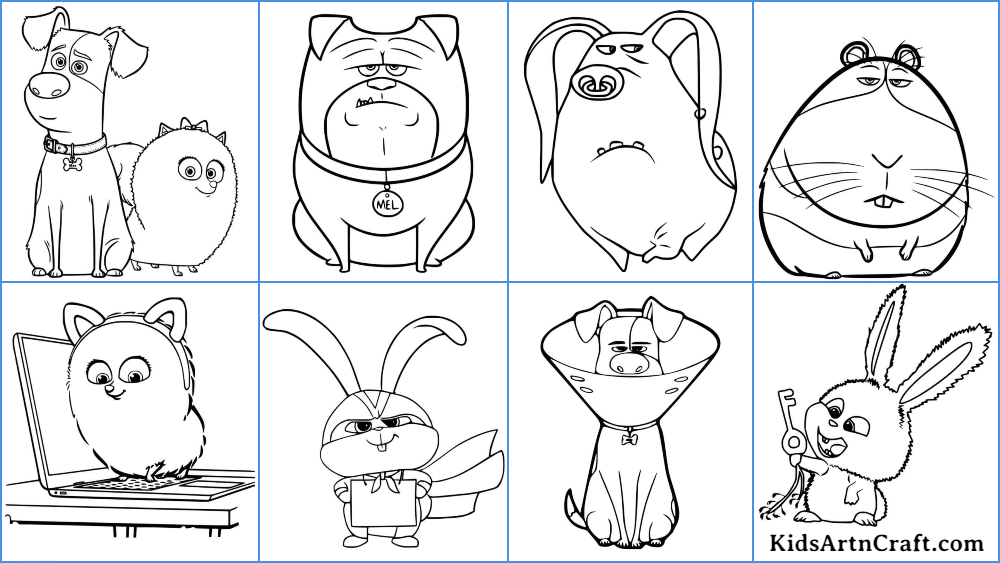 The secret life of pets coloring pages for kids â free printables