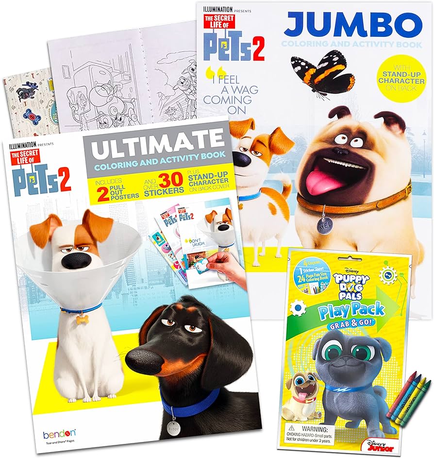 Secret life of pets coloring and activity set ultimate bundle pack of pets activity books with stickers posters and more secret life of pets party supplies toys