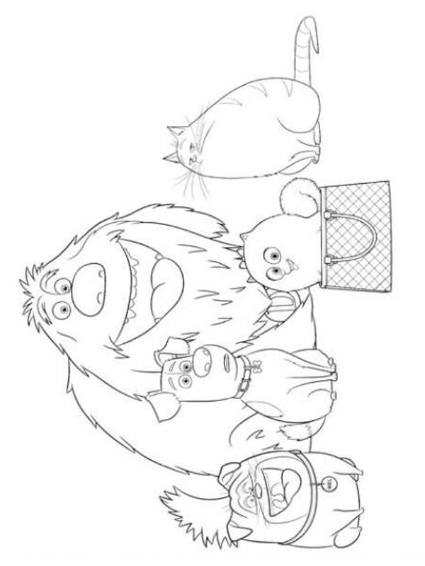 The secret life of pets coloring page