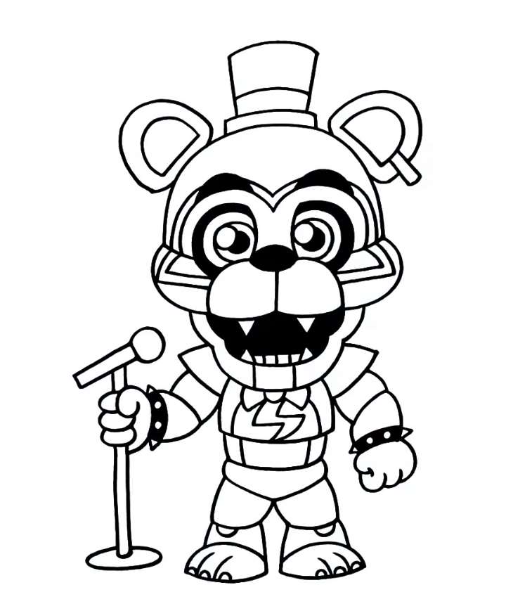 Fnaf security breach coloring pages