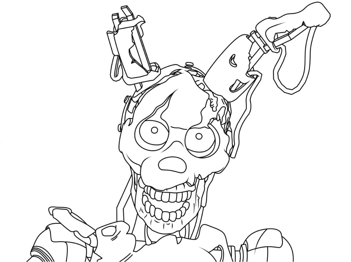 Fnaf security breach coloring pages