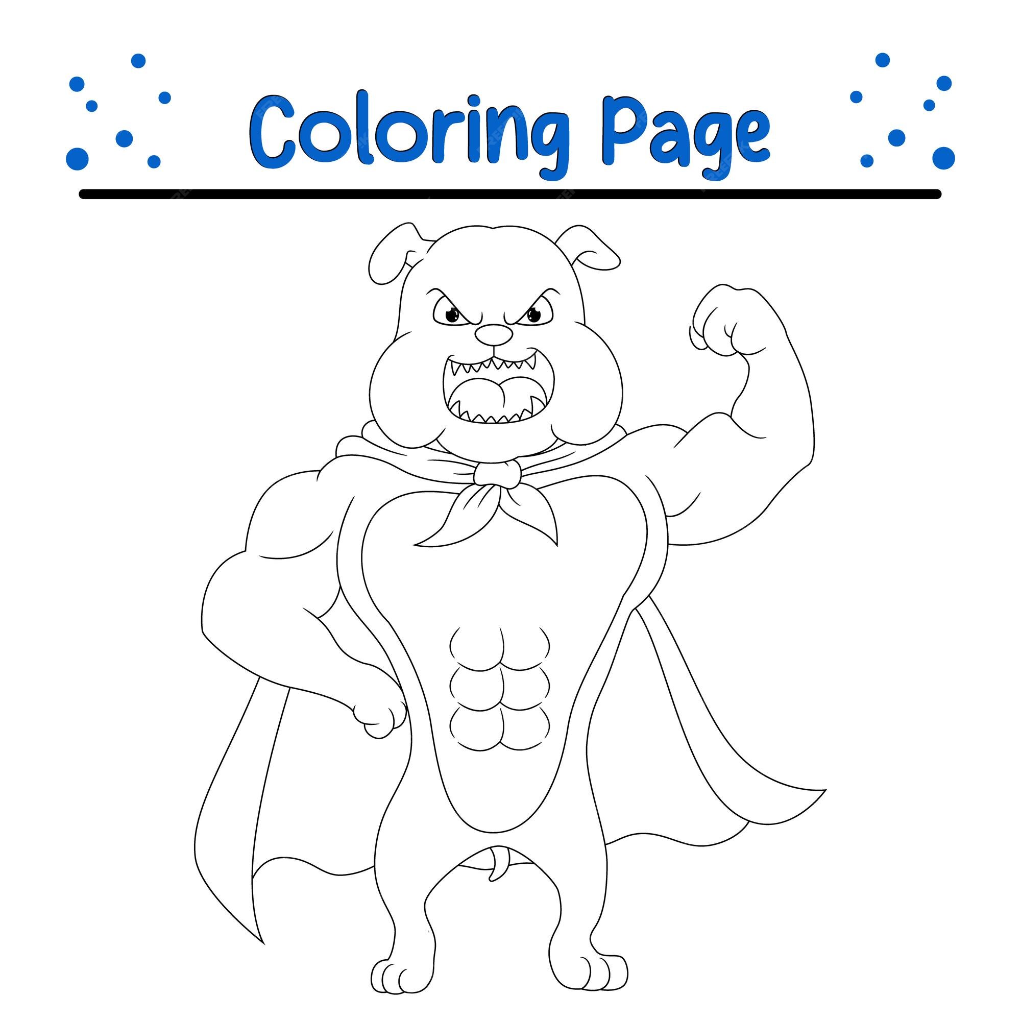 Premium vector cute dog cartoon coloring page illustration vector animal isolated coloring book for kids