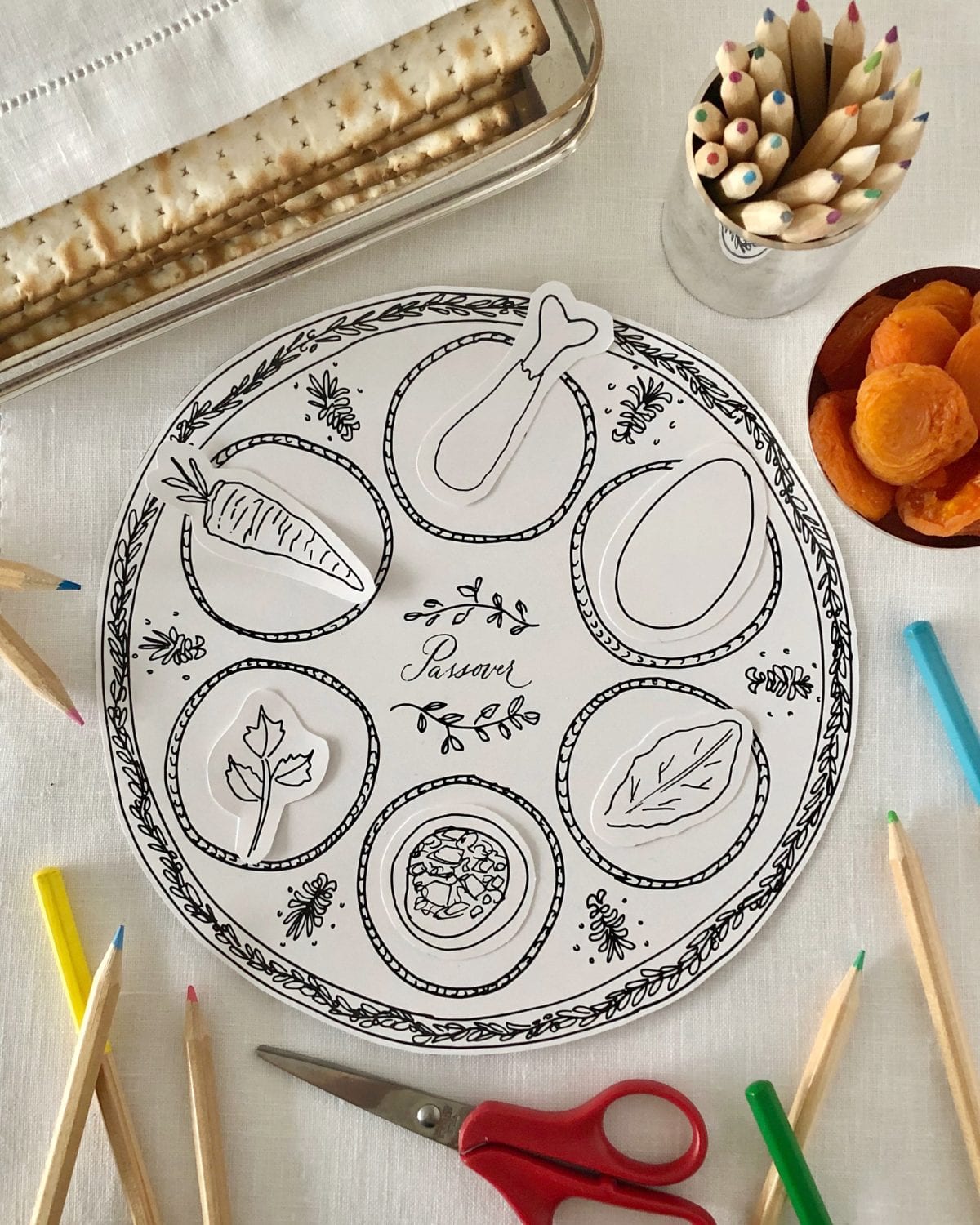 Printable passover seder plate