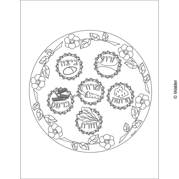 Illustrated seder plate walder education