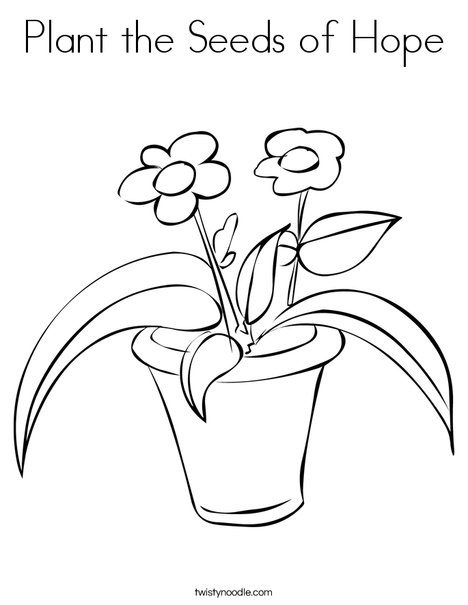 Plant the seeds of hope coloring page