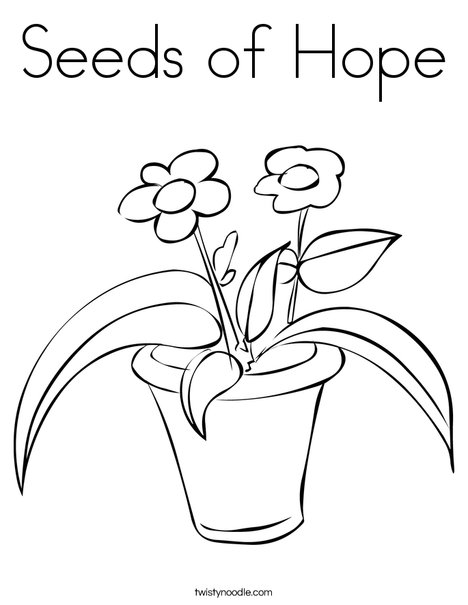 Seeds of hope coloring page