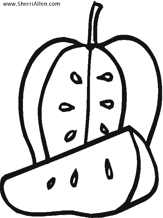 Free fruit coloring pages from