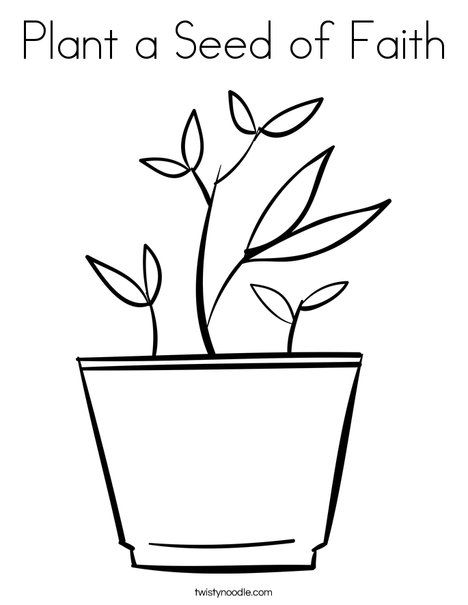 Plant a seed of faith coloring page plants worksheets plants planting seeds