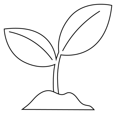 Seedling emoji coloring page free printable coloring pages