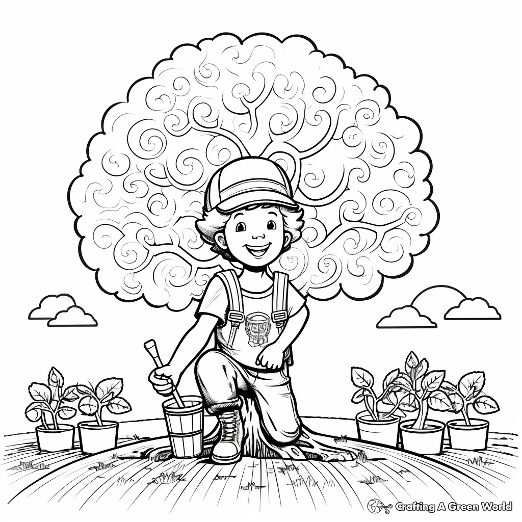 Arbor day coloring pages