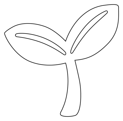 Seedling emoji coloring page free printable coloring pages