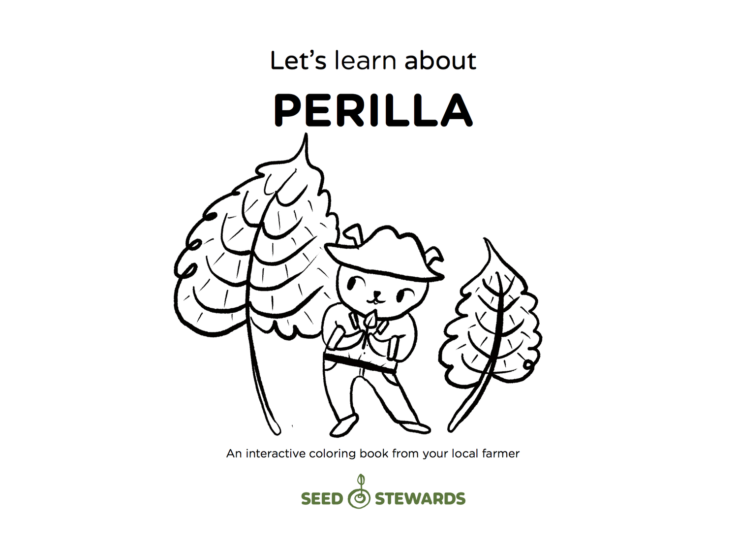 Perilla guide coloring book digital download â second generation seeds asian vegetable seeds