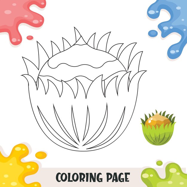 Premium vector food coloring book for kids sunflower seeds vector