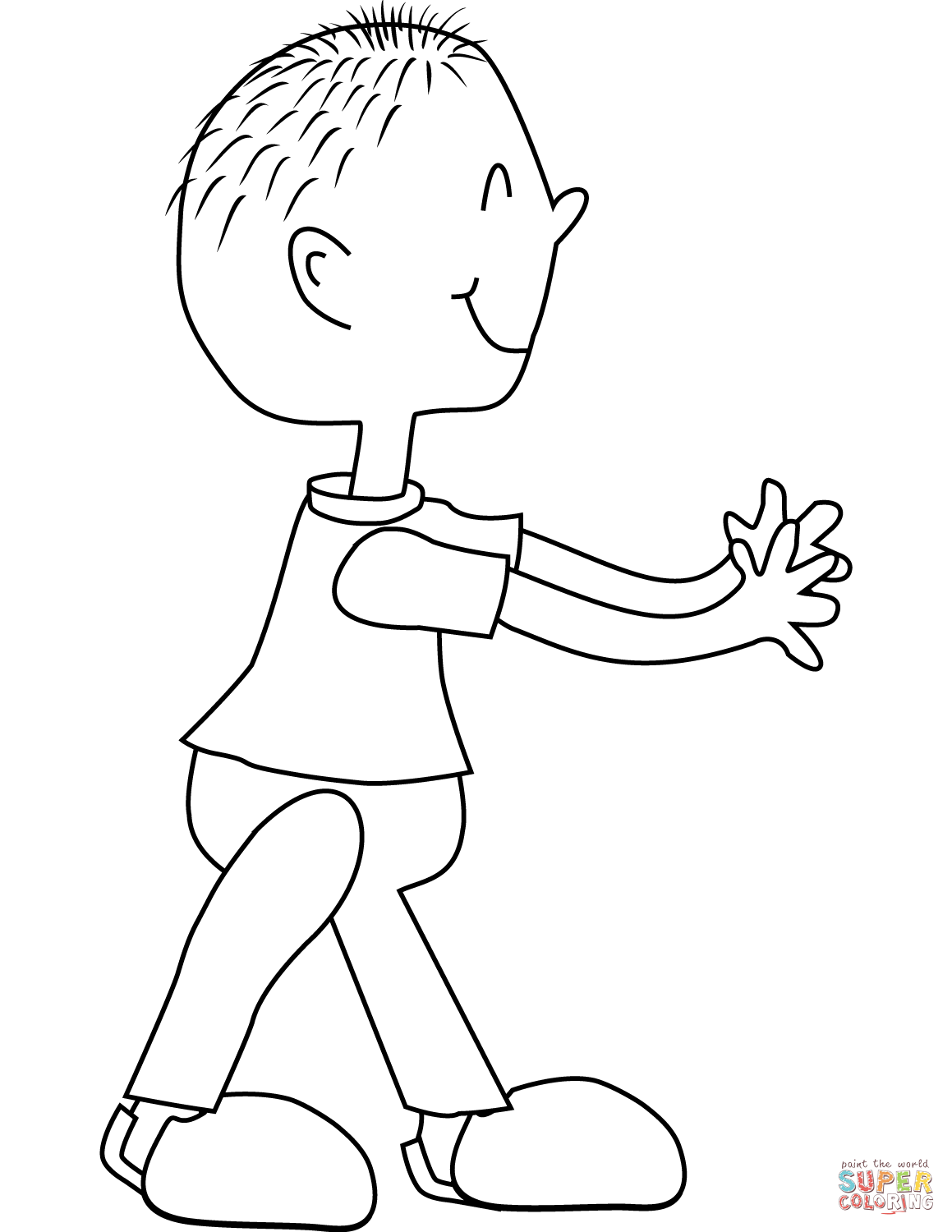 Boy playing play hide and seek coloring page free printable coloring pages