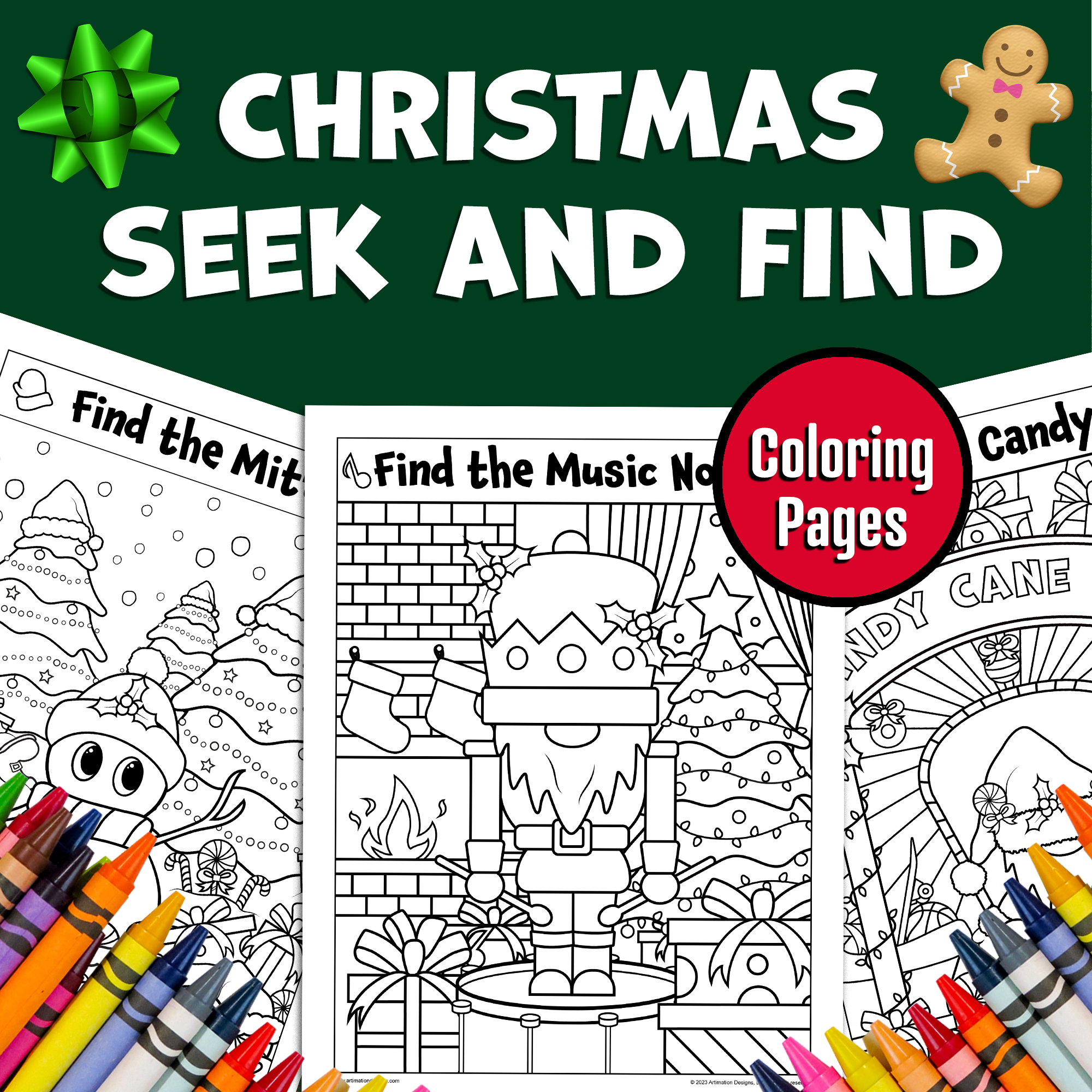 Christmas coloring pages seek and find i spy gnome coloring pages made by teachers