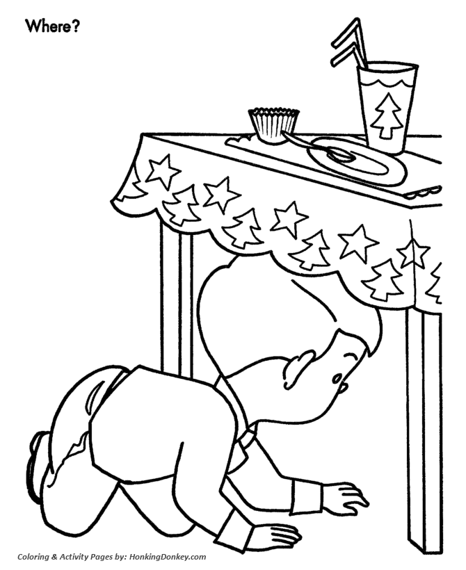 Christmas party coloring pages