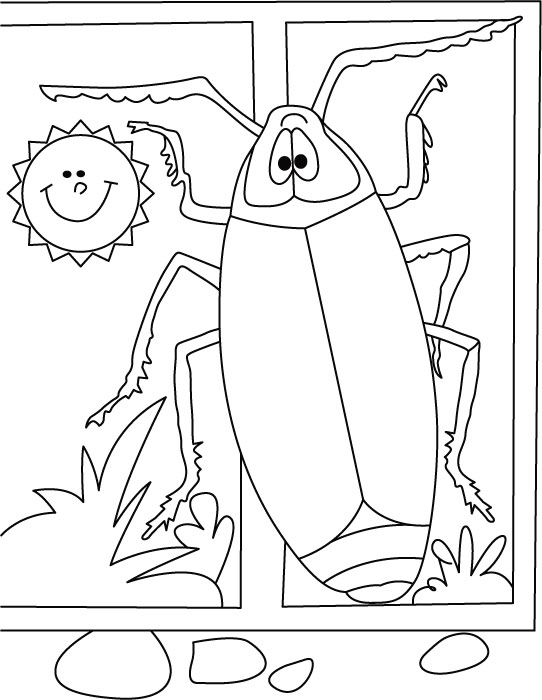 Cockroach sun playing hide n seek coloring pages download free cockroach sun playing hide n seek coloring pages for kids best coloring pages