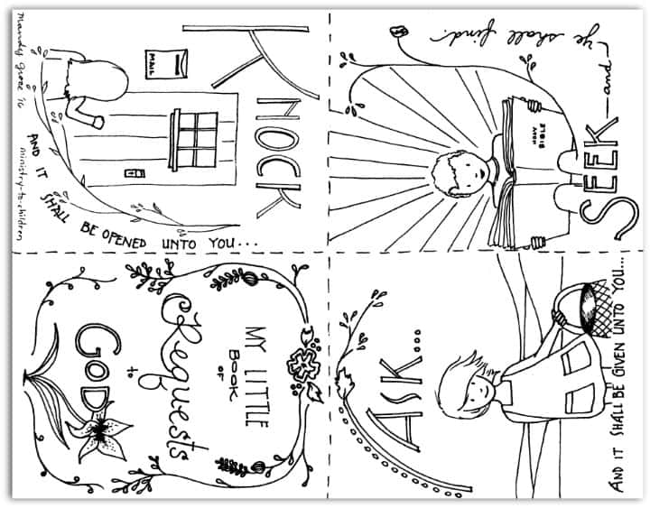 Ask seek knock coloring pages from matthew