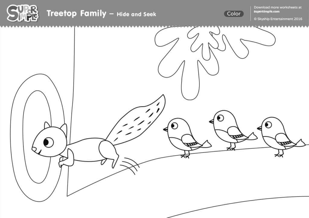 Treetop family coloring pages