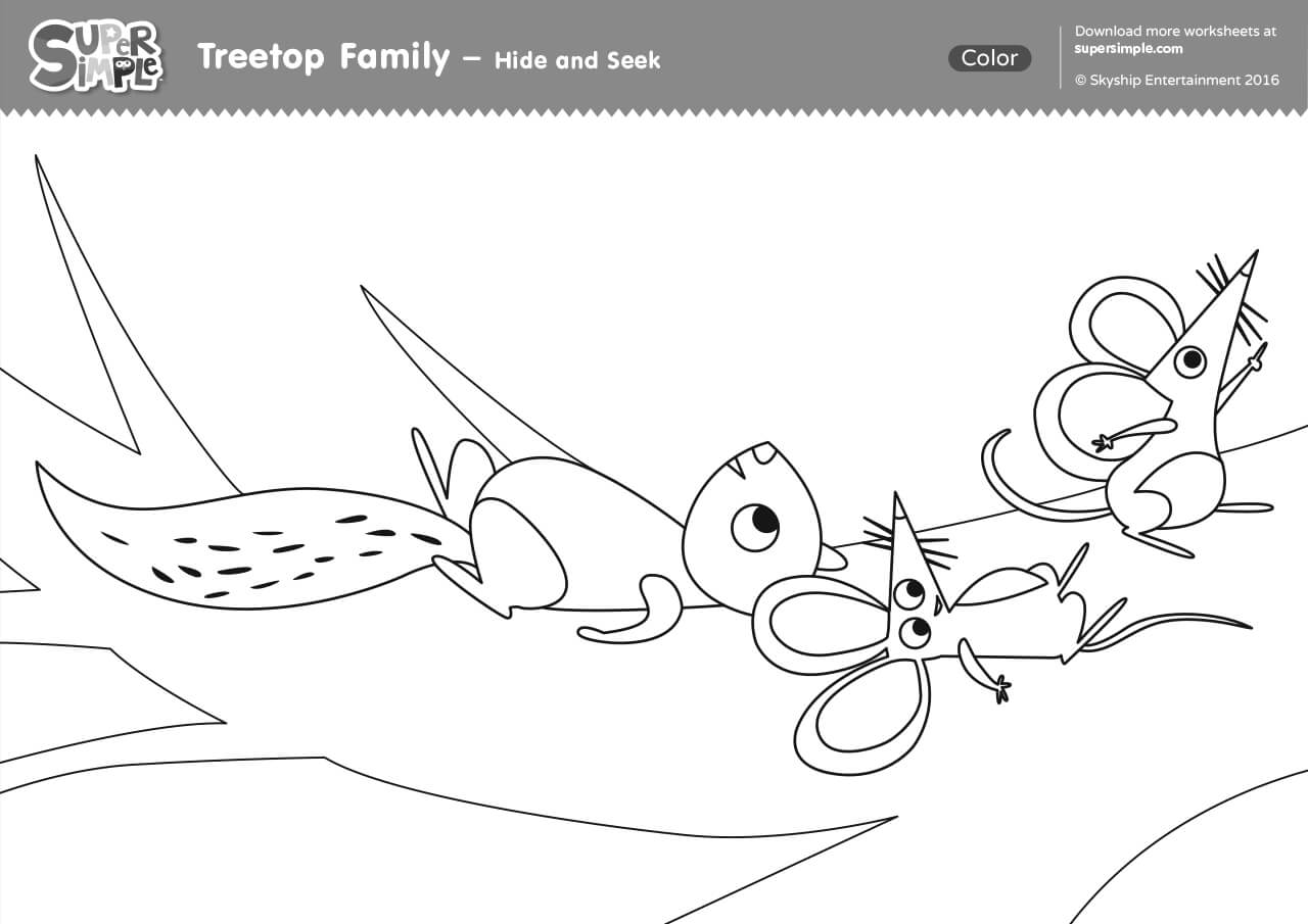 Treetop family coloring pages