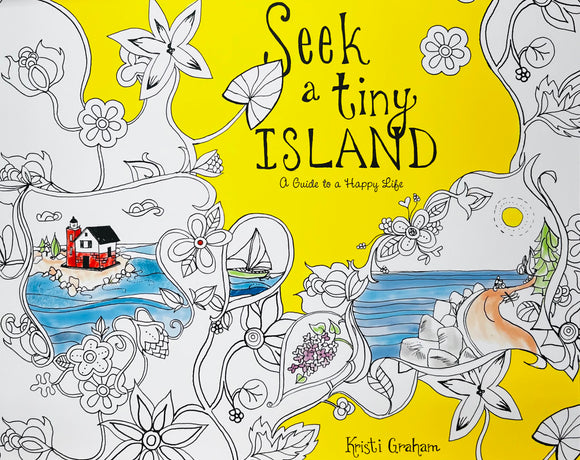 Seek a tiny island coloring book â island bookstore