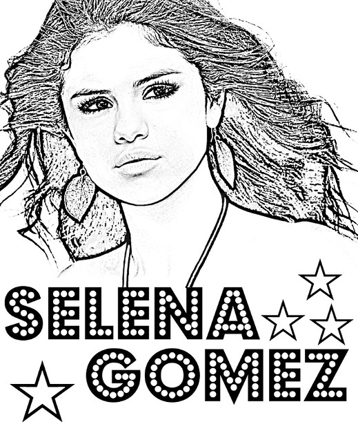 Selena gomez coloring page selena gomez to color topcoloriâ