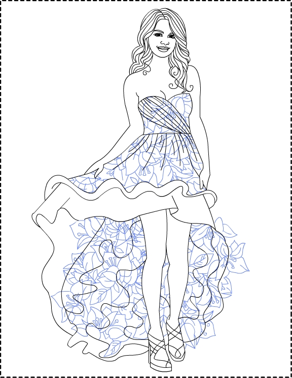 Nice colouring pages selena gomez coloring pages