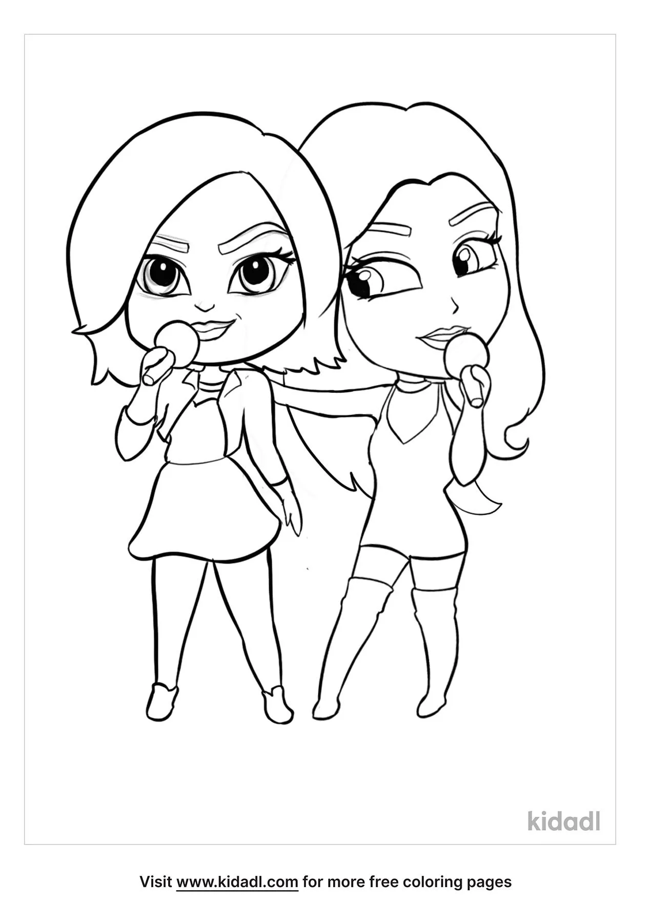 Free selena gomez and demi lovato coloring page coloring page printables