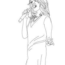 Selena gomez singing coloring pages