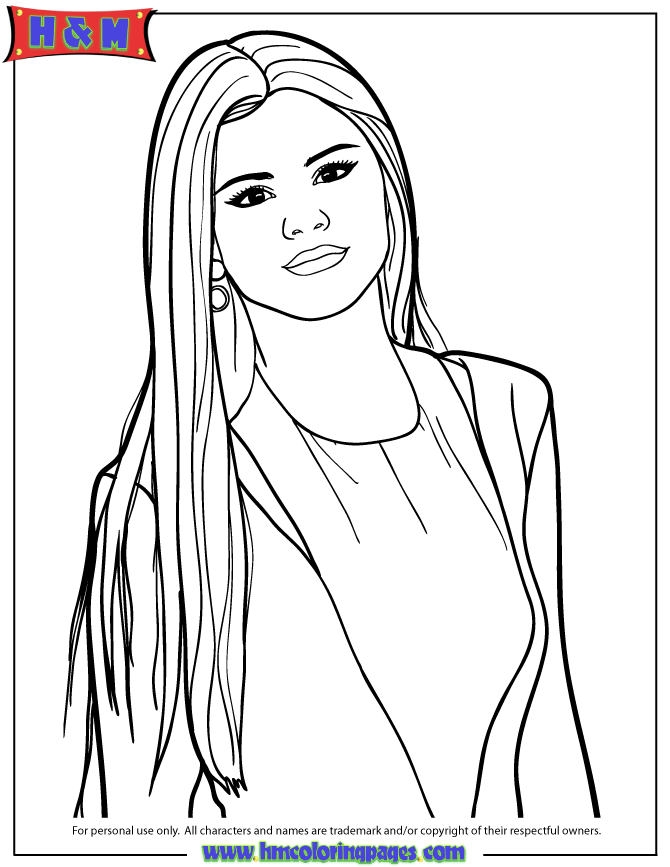 Selena gomez colouring page people coloring pages coloring pages selena gomez drawing