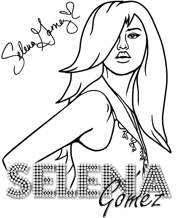 Selena gomez free image for coloring