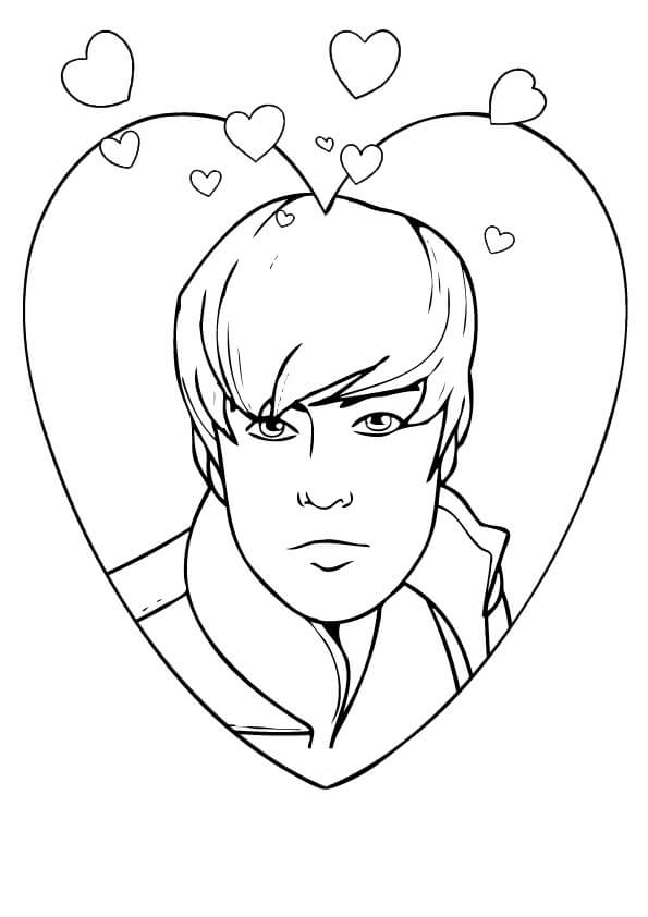 Justin bieber and selena gomez coloring page