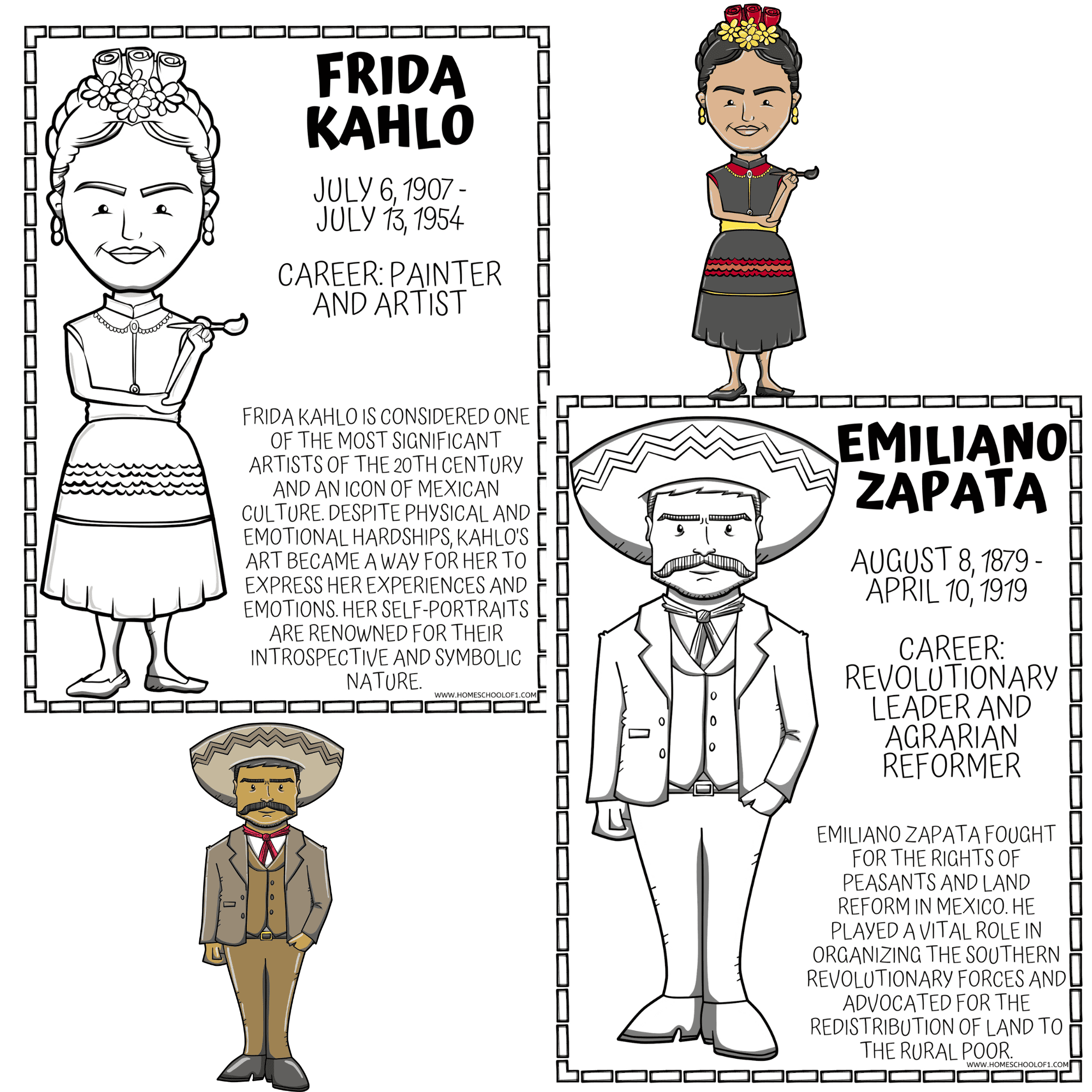 Hispanic heritage month coloring pages