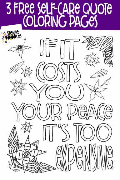 Free self care coloring pages â stevie doodles