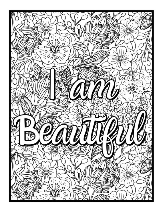 Self care coloring pages for adults