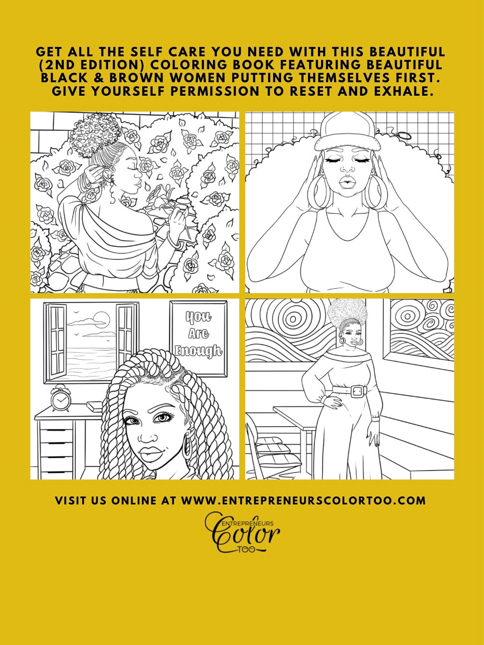 Exhale again adult coloring book â entrepreneurs color too