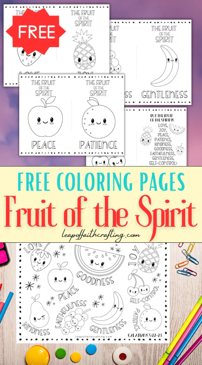 Free fruit of the spirit coloring pages for kids