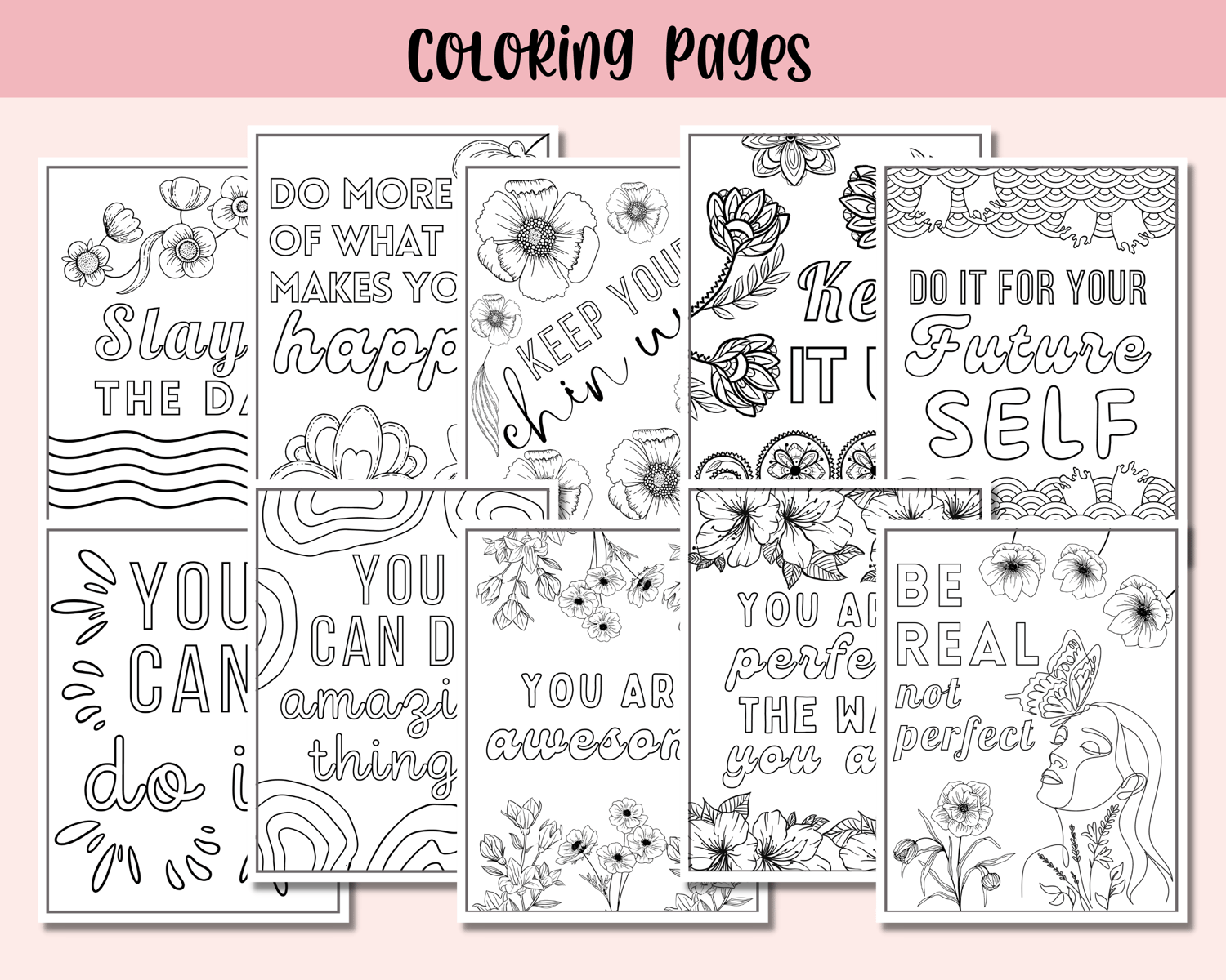 Self love coloring pages