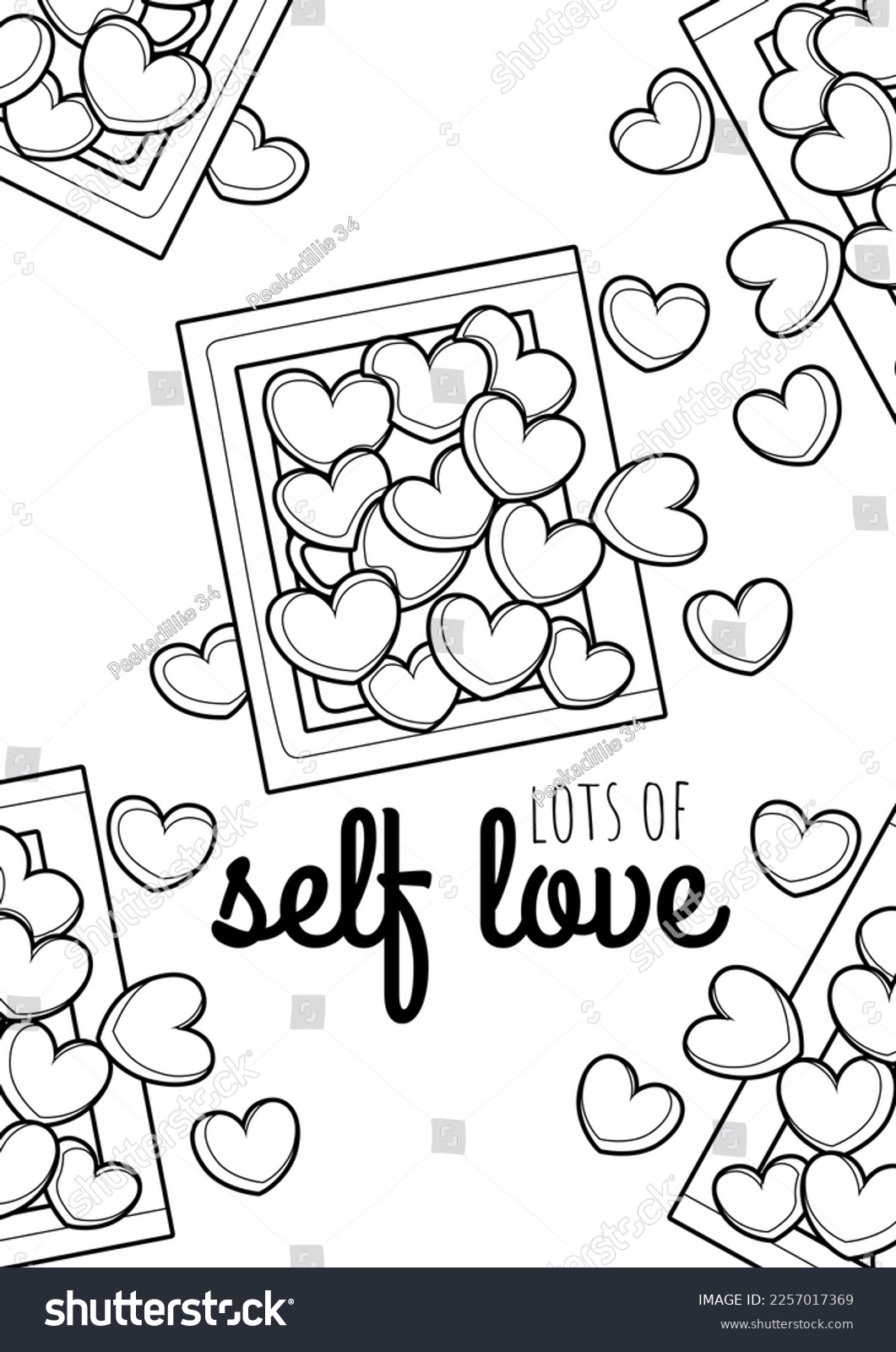 Love frame act love valentine coloring stock illustration