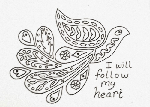 Follow your heart coloring page with affirmations â individual empowerment