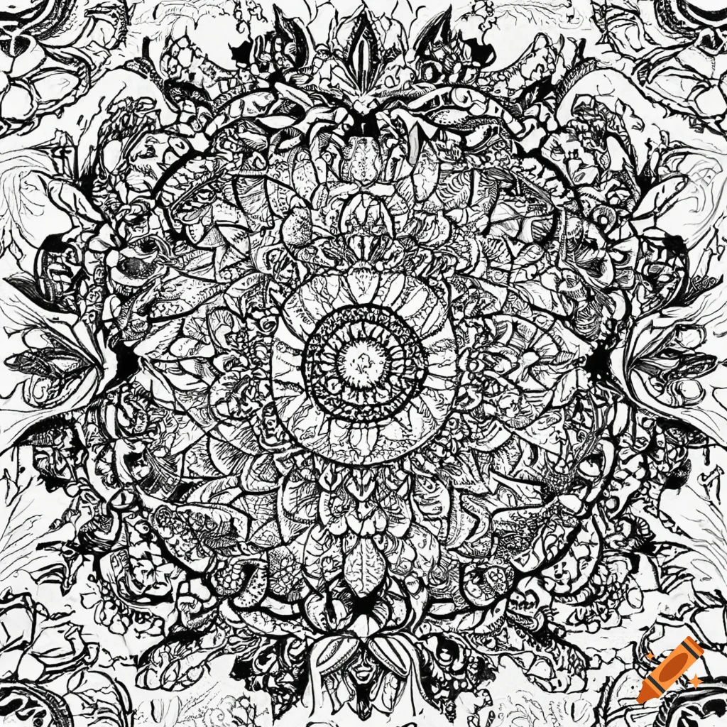 Mandala for coloring book about self